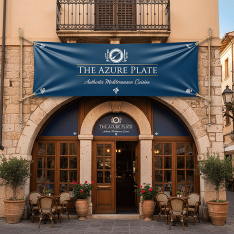 Mediterranean Restaurant Banner Printing