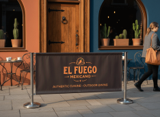 Mexican Restaurant Cafe Barrier Banners