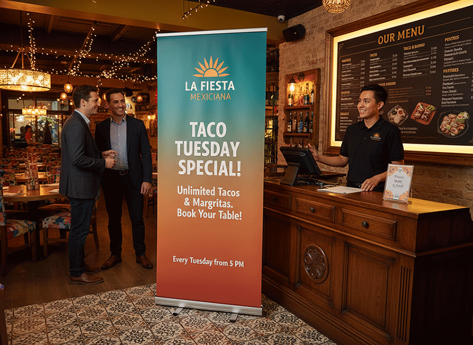 Mexican Restaurant Reception Banner Stands