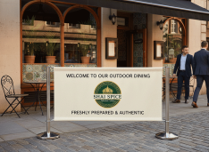 Pakistani Restaurant Cafe Barrier Banners