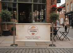 Pizzeria Cafe Barrier Banners