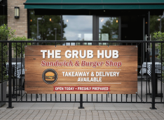 Restaurant Outdoor Mesh Banners