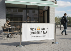 Smoothie Bar Cafe Barrier Banners