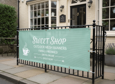 Sweet Shop Outdoor Mesh Banners