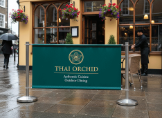 Thai Restaurant Cafe Barrier Banners