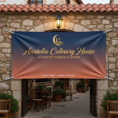 Turkish Restaurant Banner Printing