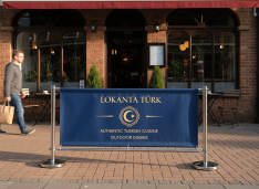 Turkish Restaurant Cafe Barrier Banners